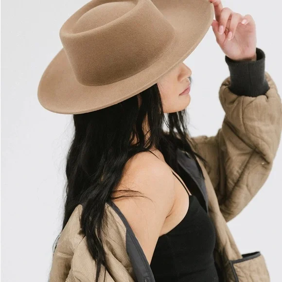 Gigi Pip Ginger Gambler Hat • Classic Tan Fedora display picture 2